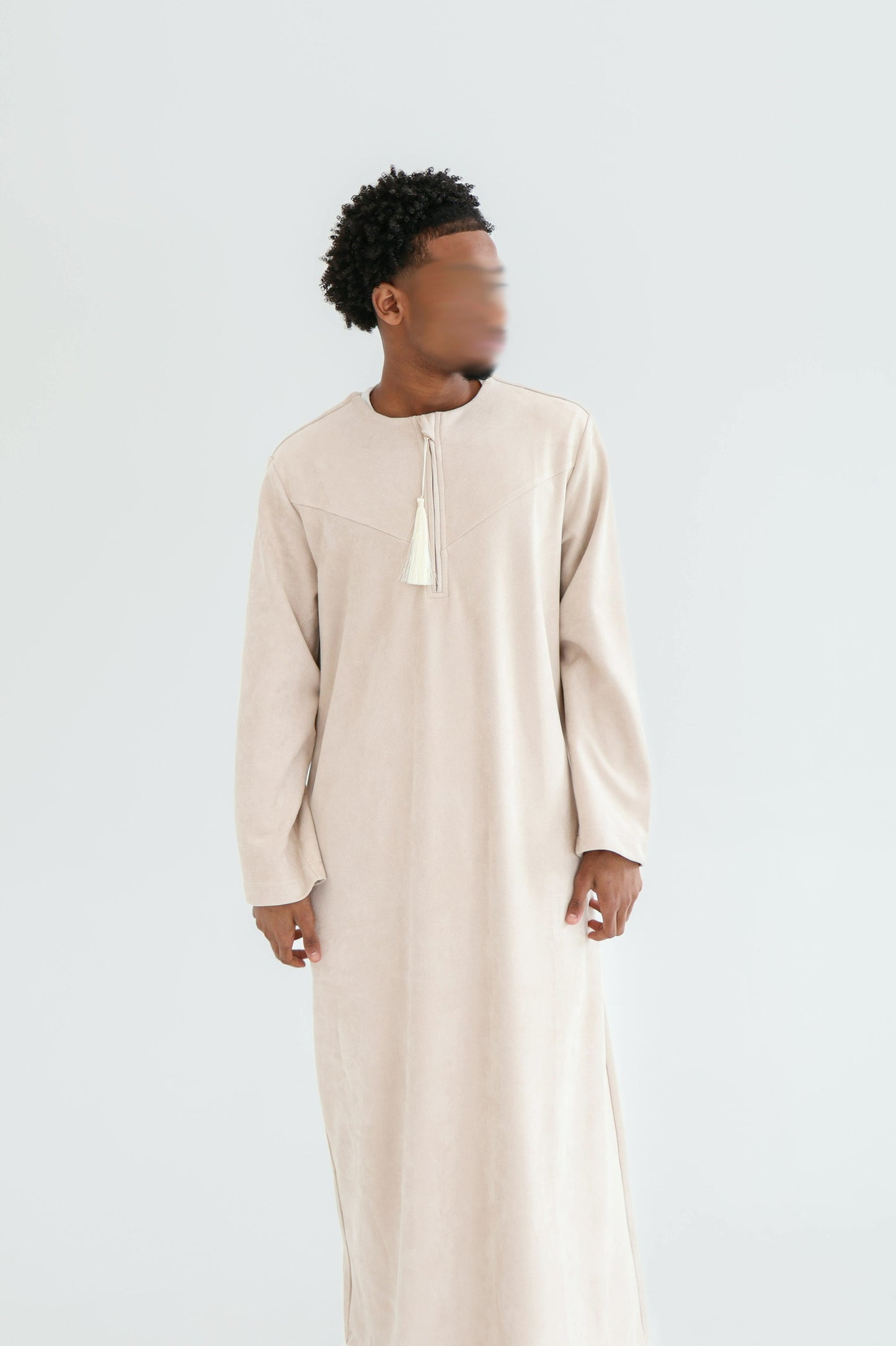 Beige Eid “Suede” Thobe