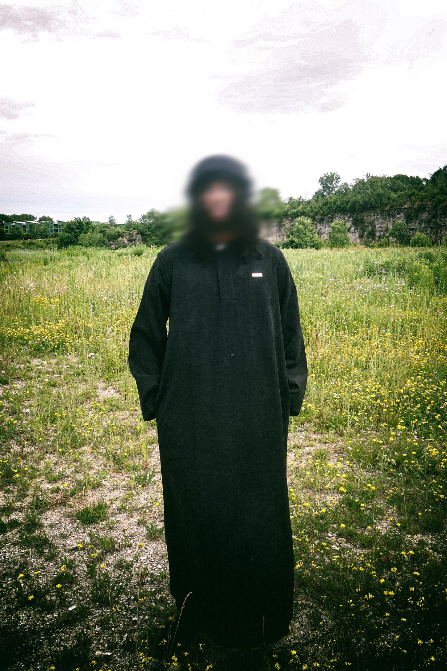 Black Sudanese Thobe – full view 